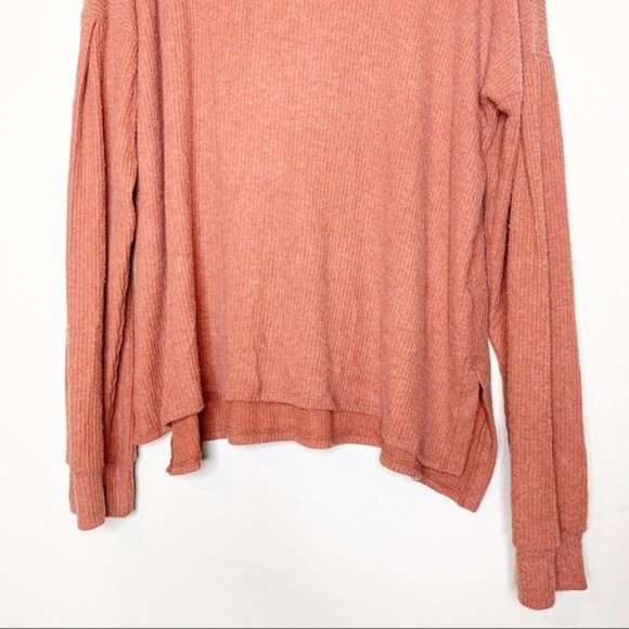 NEW PST Project Social T Rust Wren Long Sleeve Cozy Rib Knit Hoodie XL - Picture 8 of 11